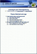 Themengliederung Wahrheit und Lge