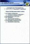 Themengliederung Thema Luther