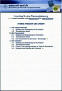 Themengliederung Passion und Ostern